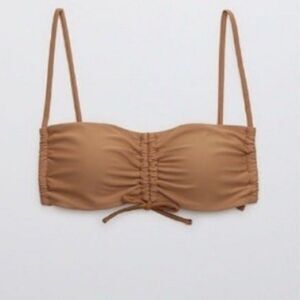 Aerie Ruched Bandeau Bikini Top Size XS